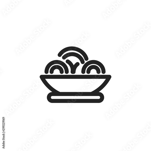 Isolated noodles icon vector design