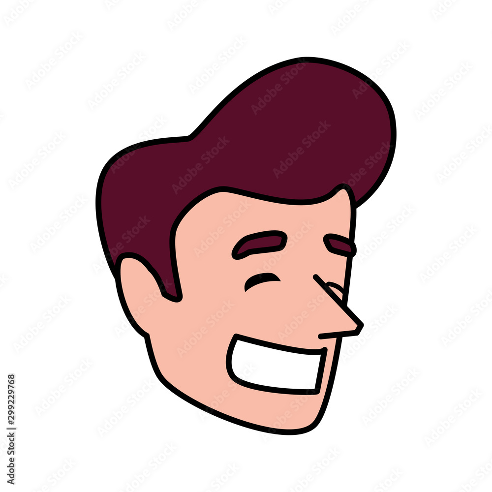 Isolated man head vector design