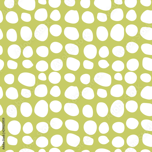 Vector seamless pattern with calligraphic brush strokes and dots. Hand drawn stripes and dash. 