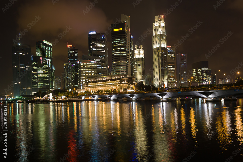 hong kong skyline at night