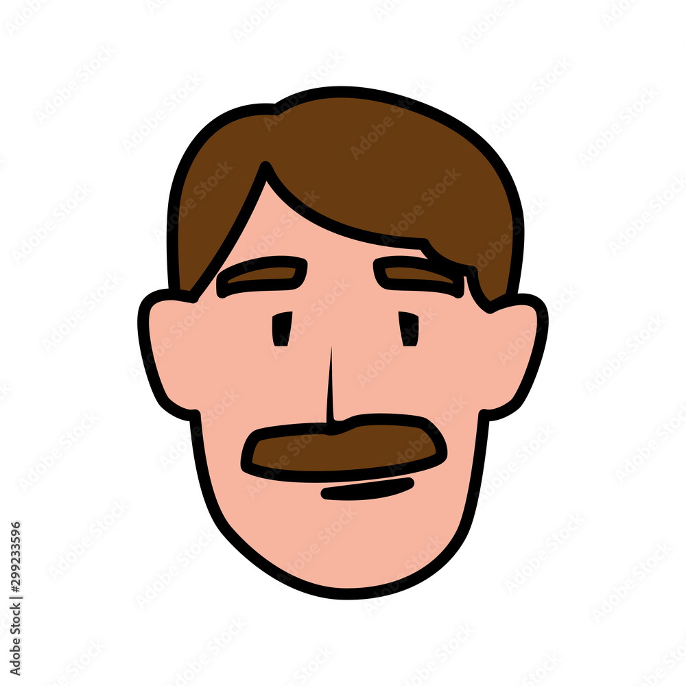Isolated man head vector design Isolated man head vector design