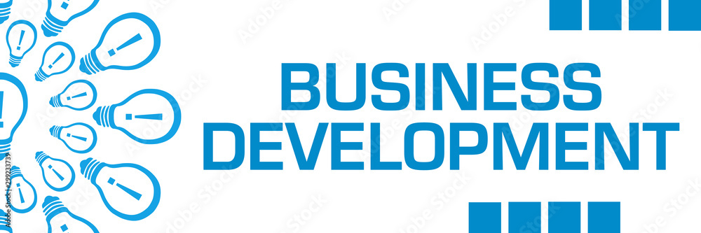 Business Development Blue Bulbs Circular Horizontal Business Development Blue Bulbs Circular Horizontal