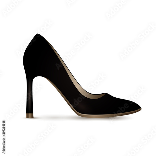elegant black high heel shoe