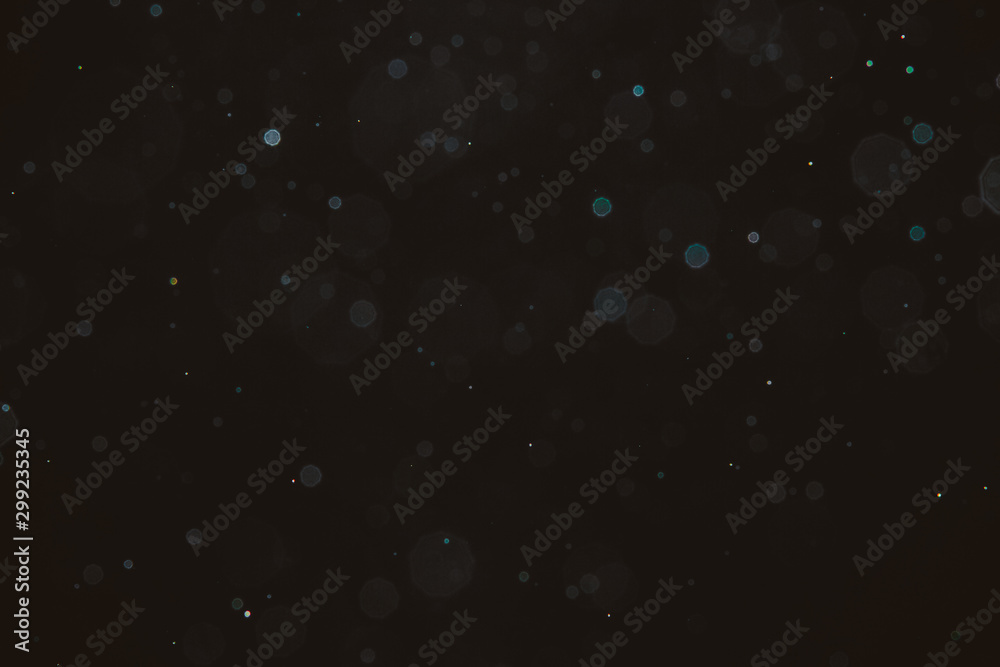 Obraz premium Abstract black blur bokeh circles
