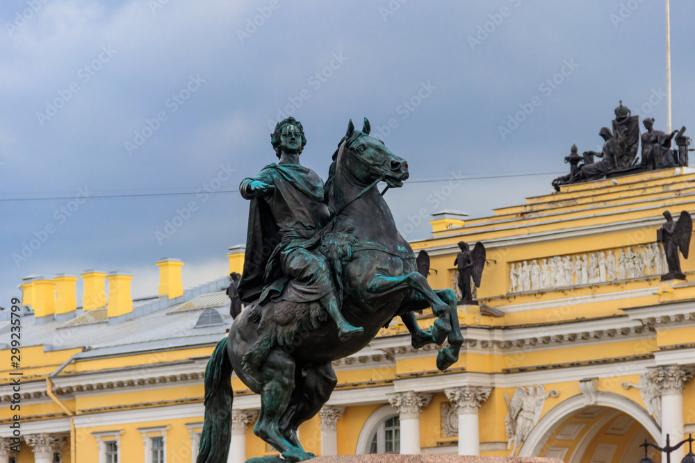 Monument to Peter the Great (Bronze horseman) in St. Petersburg, Russia