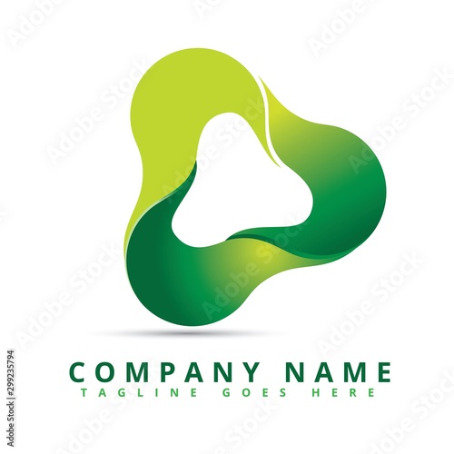 simple and creative abstract vector design base on triangle and infinite loops