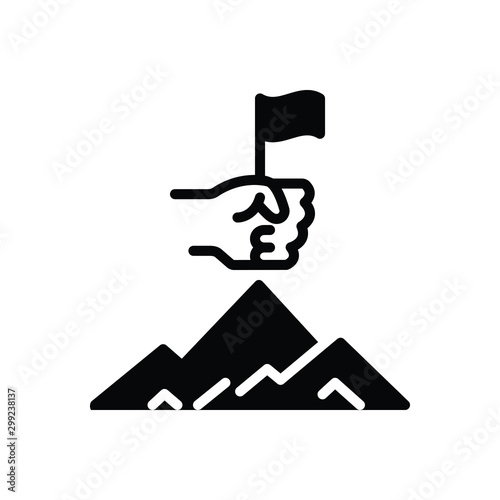 Black solid icon for passion