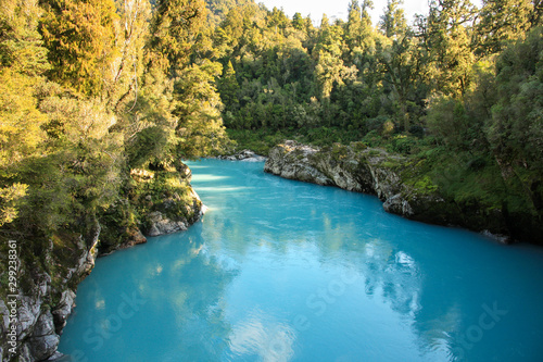 Turquoise color of Hokitika river at Hokitika Gorge © K_Thitipong