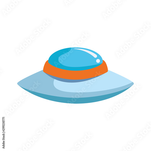 flying saucer icon, flat design