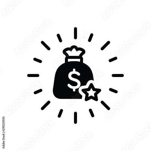 Black solid icon for incentive 