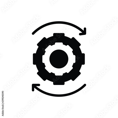 Black solid icon for ongoing 