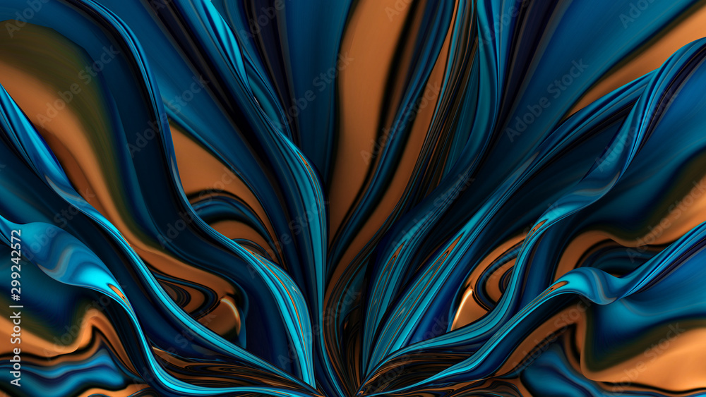 Obraz premium Bright background with a volumetric pattern and print. 3d illustration, 3d rendering.