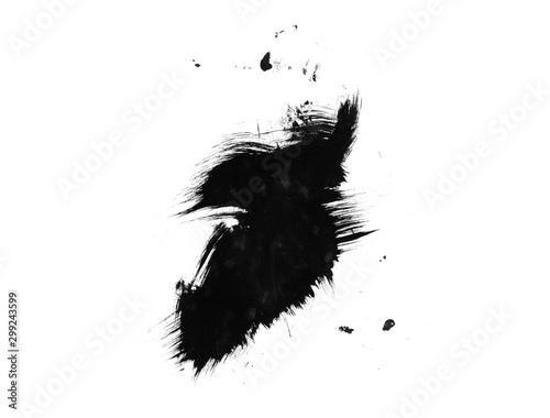 Ink splashes on white background