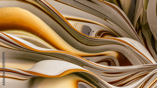 Wallpaper Mural Bright background with a volumetric pattern and print. 3d illustration, 3d rendering. Torontodigital.ca