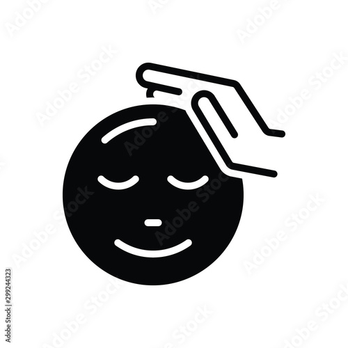 Black solid icon for feel 