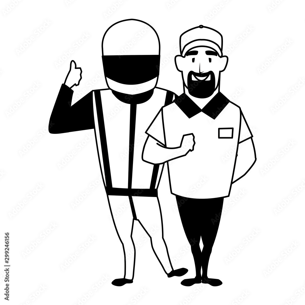 Isolated drivers persons vector design Isolated drivers persons vector design