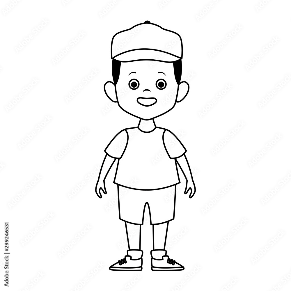 cartoon little boy icon, flat design cartoon little boy icon, flat design