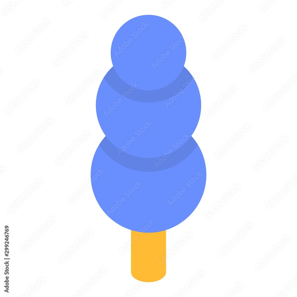 Blue tree icon. Isometric of blue tree vector icon for web design isolated on white background Blue tree icon. Isometric of blue tree vector icon for web design isolated on white background