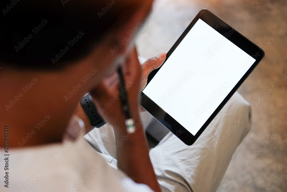 Mock up Copy Space Blank Screen Concept Business Working on tablet. Mock up Copy Space Blank Screen Concept Business Working on tablet.