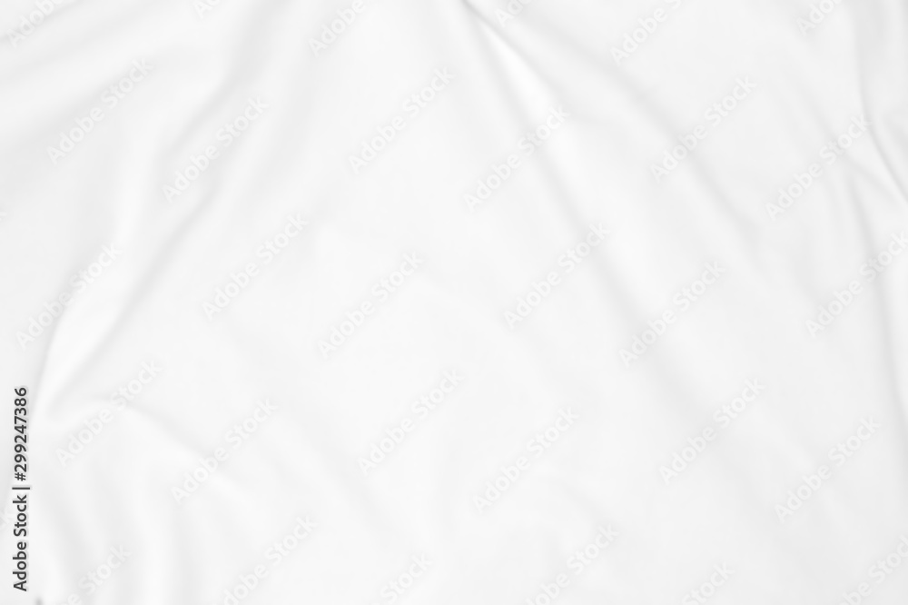 Wrinkles on white fabrics abstract background