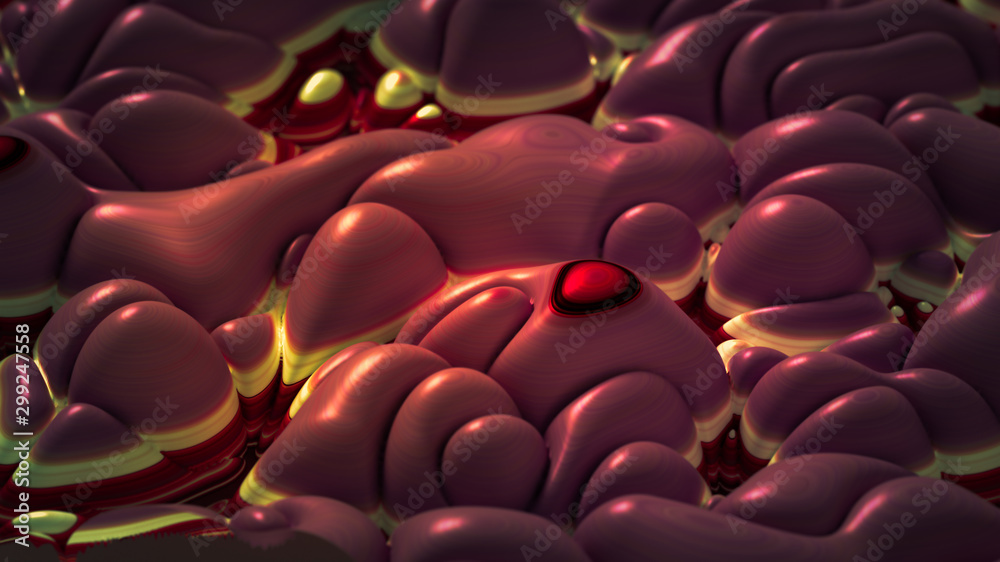 Obraz premium Soft, nice abstract background in bright colors. 3d illustration, 3d rendering.
