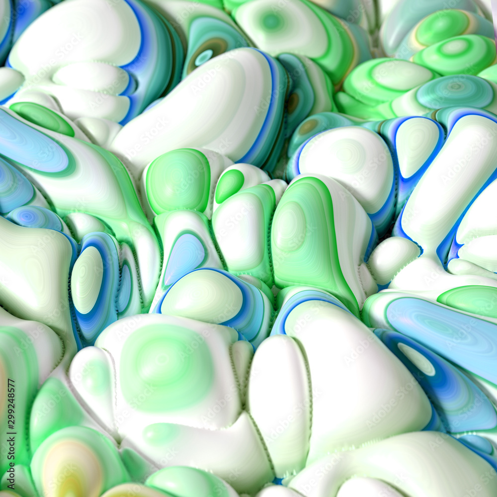 Fototapeta premium Soft, nice abstract background in bright colors. 3d illustration, 3d rendering.