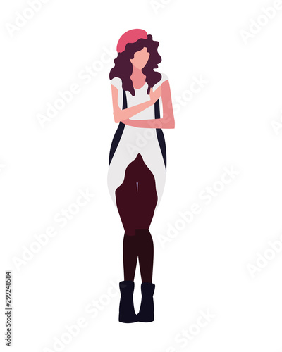 Supermodel avatar woman vector design