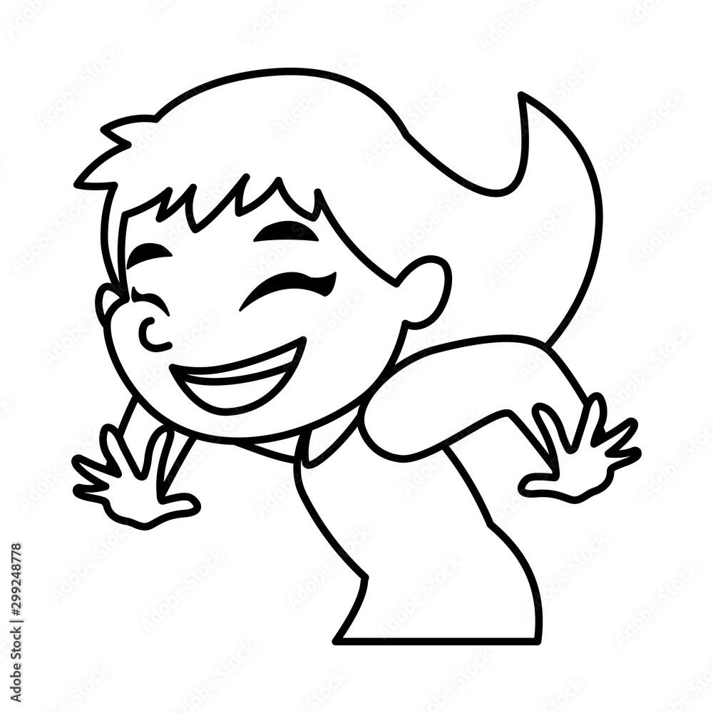 Isolated girl cartoon vector design Isolated girl cartoon vector design