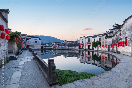 chinese ancient villages in early morning