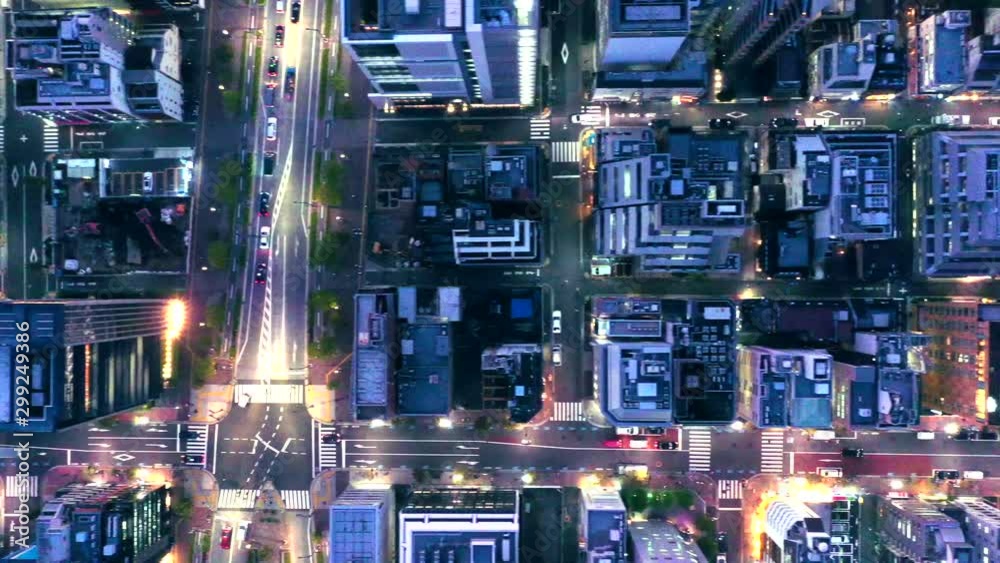新橋の夜景 空撮 新橋の夜景 空撮