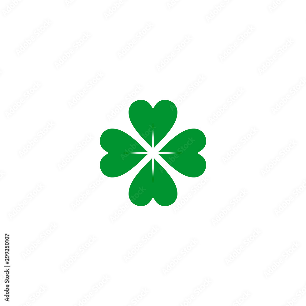 Clover leaf icon logo design vector template