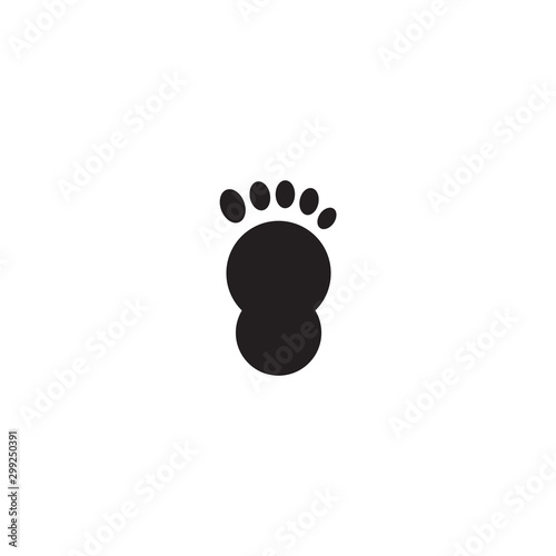 Palm foot icon logo design vector template