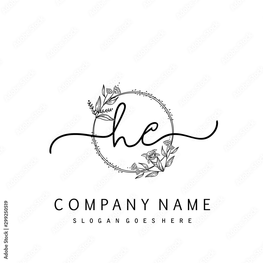 Initial Beauty Monogram Elegant Logo Design Handwriting Logo Initial  Signature Stock Vector by ©SATURDAYNIGHT_DESIGN_AND_BRANDING 371099010