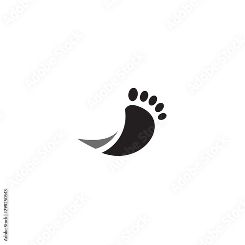 Palm foot icon logo design vector template