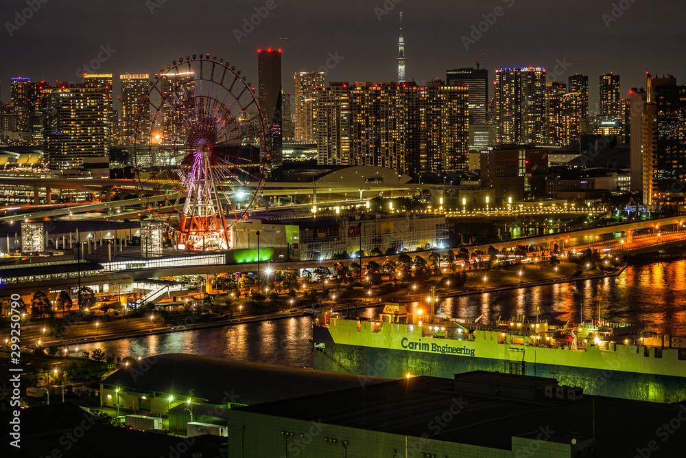 Fototapeta premium 東京・お台場から見える東京の夜景