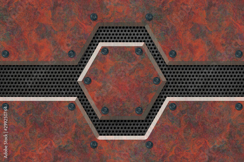 Abstract Metal textured Ind...