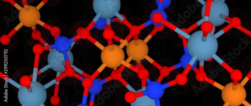 Models molecule black backg...