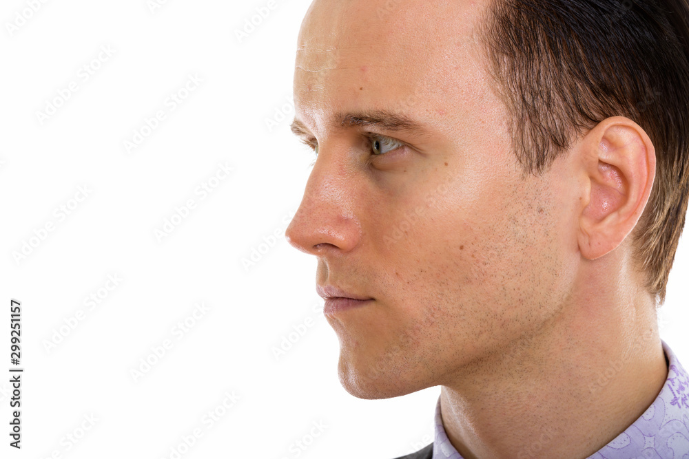 Obraz premium Face of young handsome businessman in formal clothing