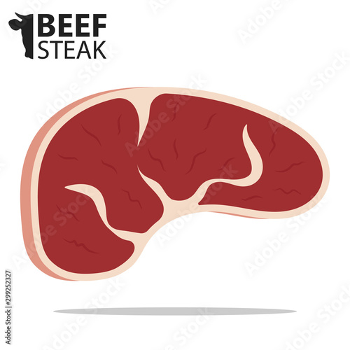 Beef Steak Fresh Meat Vector Illustration