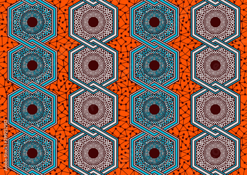 african fashion seamless pattern ornament in vibrant colours., picture art and abstract background, vector illustration file EPS10. 
