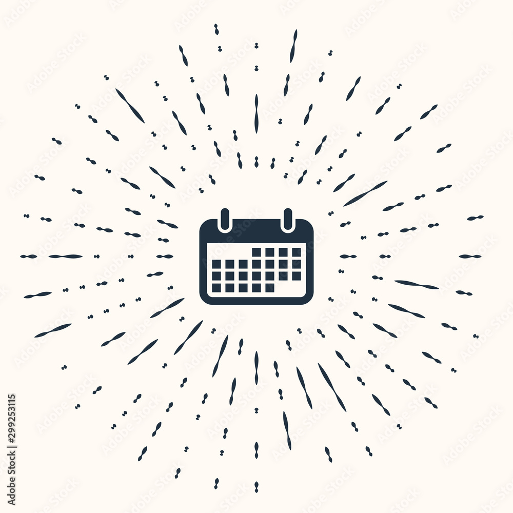 Grey Calendar Icon Isolated On Beige Background. Abstract Circle Random  Dots. Vector Illustration Stock Vector | Adobe Stock