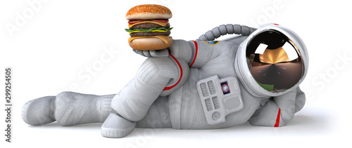 Fototapeta Naklejka Na Ścianę i Meble -  Fun astronaut - 3D Illustration