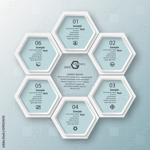 Abstract 3D Paper Infographics. Business template .Vector illustration