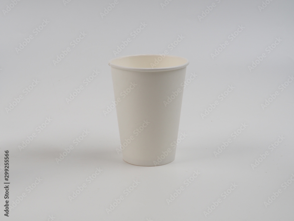 White Paper Cup. Over the white background White Paper Cup. Over the white background