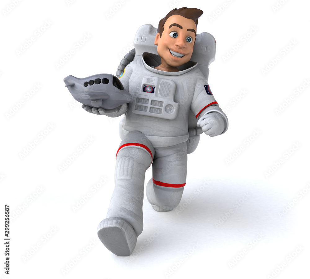 Fun astronaut - 3D Illustration