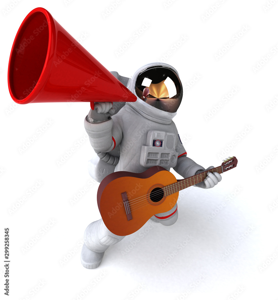 Naklejka premium Fun astronaut - 3D Illustration