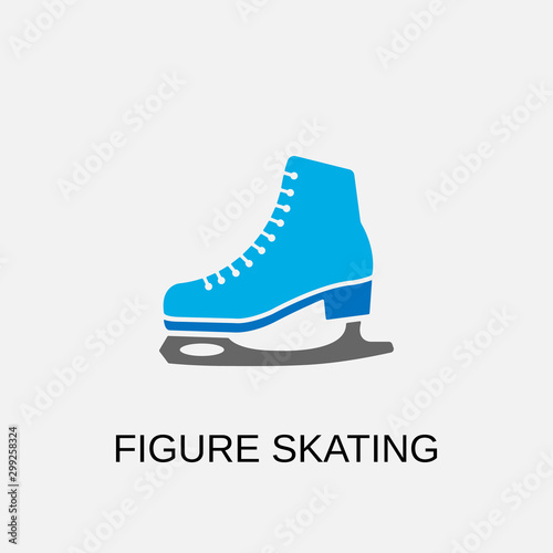 Skates icon. Figure skating symbol design. Stock - Vector illustration can be used for web.