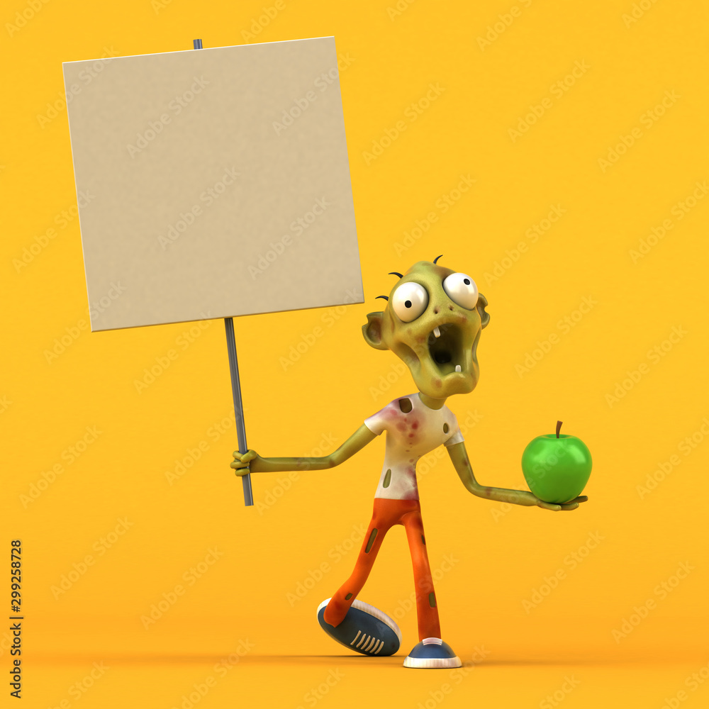 Fun zombie - 3D Illustration Fun zombie - 3D Illustration