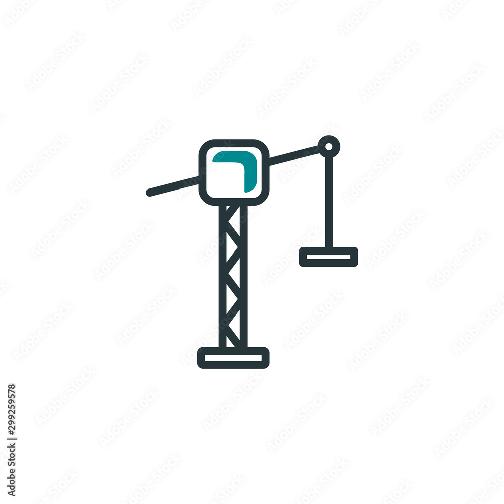 Isolated construction crane icon fill vector design Isolated construction crane icon fill vector design