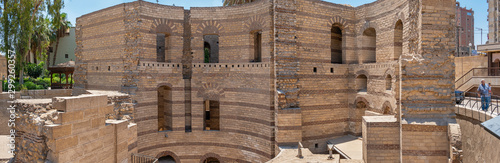 Foto Panoramic view of Babylon Fortress in Cairo, Egypt